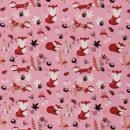 Jersey Baumwolle My little Foxy rosa by Christiane Zielinski 40432 von swafing